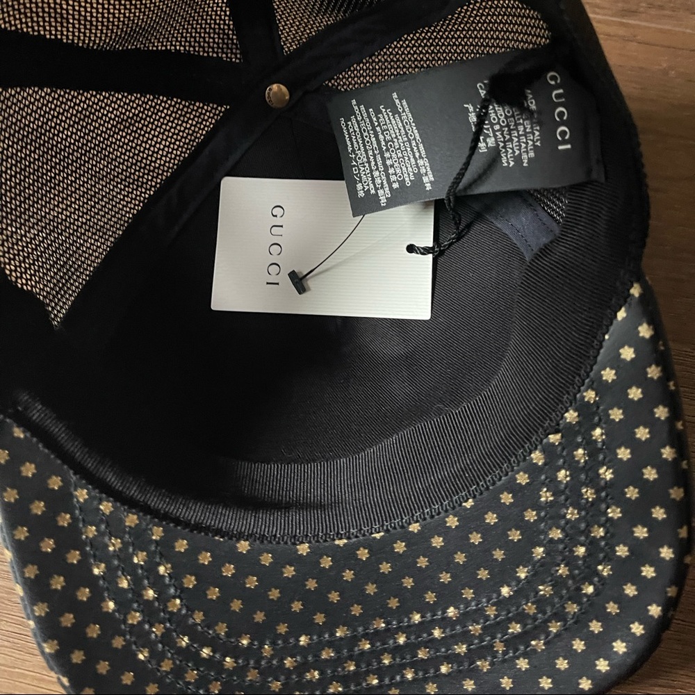 GUCCI-AUTHENTIC NWT Gold & Black “GUCCY” Baseball Hat - Picture 4 of 14